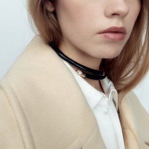ZARA RIGID ENAMELED CHOKER